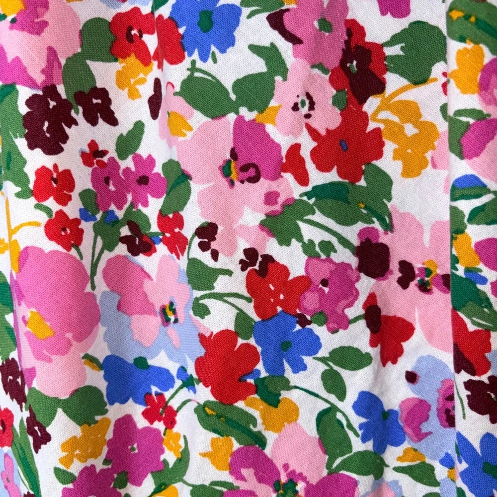 J. Crew Pink Floral Midi Skirt